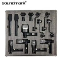 CX-608 Drum Microphone Set Professional 7 Sets Drum Instrument Cable Microphone Free Combination Drum Instrument Set
