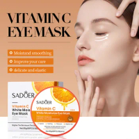 60PCS=30 Pairs Vitamin C Eye Mask Moisturizing Whitening Gel Eye Patches Reduce Wrinkles Dark Circles Eye Bag Skin Care