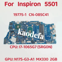 19775-1 For Dell Inspiron 15 5501 Laptop Motherboard CPU: I7-1065G7 SRG0N GPU: 2G DDR4 CN-085C41 085C41 85C41 Test OK