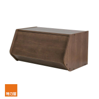 【特力屋】日本IRIS 木質可掀門堆疊櫃 深木色 60x30cm