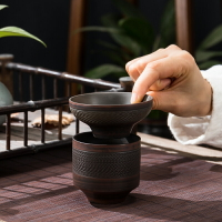 紫陶茶漏茶濾組茶水分離泡茶器陶瓷片茶葉過濾網功夫茶具零配茶隔