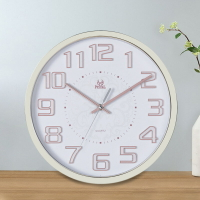 簡約大氣立體數字掛鐘客廳金色靜音裝飾壁鐘臥室靜音時鐘13寸鐘表