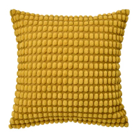 SVARTPOPPEL 靠枕套, 黃色, 50x50 公分