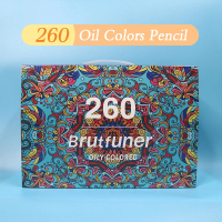 Brutfuner 48/120/160/180/260สีดินสอสีน้ำมัน HB ไม้สีร่างดินสอศิลปินโรงเรียนนักเรียนระบายสีอุปกรณ์ศิล