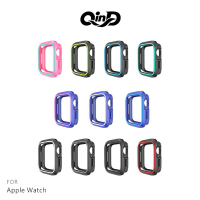 【愛瘋潮】99免運 QinD Apple Watch (38mm) 、(40mm)、(42mm)、(44mm)雙色矽膠保護套【APP下單最高22%回饋】