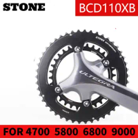 Stone 110bcd Double Chainring for S himano 4700 5800 6800 9000 for Rotor 4 Bolts Road Bike 52 36T 53 39T 54 40T 50 34T 46 32T 2X