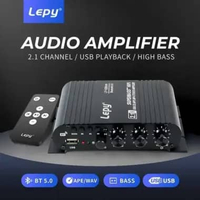 Lepy Audio Amplifier Bluetooth USB HiFi Sound Booster - Pengalaman Audio Mobil Lebih Hidup, Tanpa Ka