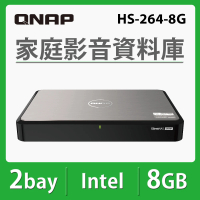 【QNAP 威聯通】HS-264-8G 雙2.5GbE 2Bay NAS 網路儲存伺服器