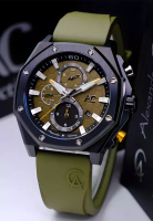 Alexandre Christie Alexandre Christie Chronograph - Jam Tangan Analog Pria - Black Case - Green Rubb