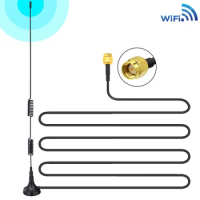 4G Antenna 5dbi 4G LTE Antenna 698-960/1700-2700Mhz with Magnetic Base SMA Male plug RG174 3M for WiFi Router