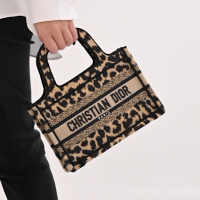 Christian Dior Book Tote Mini 豹紋緹花織布手提包/小托特包