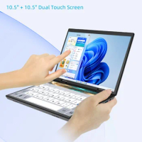 Intel N95 Processor 10.5“+10.5” touch Dual Screen Laptop Gaming Laptop DDR4 16GB/32GB 2TB SSD Notebook Computer