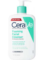 CeraVe Foaming Facial Cleanser for Daily Face Washing Normal to Oily Skin 16oz/473ml