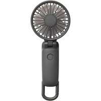 【日本代購】RHYTHM  9ZF040RH04 便攜風扇｜手持｜掛頸｜桌面三用｜五檔風速｜USB-C 充電｜深灰色