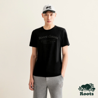 Roots 男裝- ESSENTIAL修身版短袖T恤-黑色