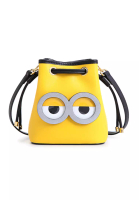 FION FION Minions Denim with Leather Shoulder Bag