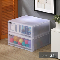 [Keyway聯府] 抽屜整理箱(4入) 收納箱 32L 置物箱 單層櫃 透明收納櫃 衣物櫃 LF5101【139百貨】
