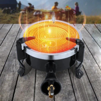 2.9KW Outdoor Infrared Stove Camping Picnics Portable Stove Quick Heating Propane Gas Infrared Burner Barbecues Cookware Tools
