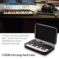 LTGEM Travel Carrying Case for Akai Professional MPK Mini MKII &amp; MPK Mini Play 25-Key USB MIDI Keyboard Controller(only bag!)