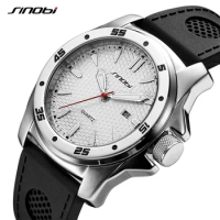 SINOBI Sport Waterproof Watch Men Top Brand Luxury Stainless Steel Relogio Masculino Silicone Band Quartz Geneva Watches Saat