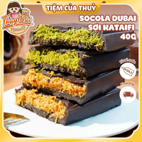 Socola DuBai Kataifi Matcha 40G Vị Hạt Phỉ/Hạt Dẻ HN Chocolate Dubai Nhân Kataifi Matcha Hạt Dẻ Cườ