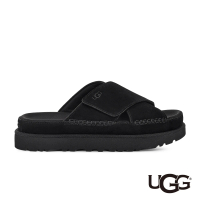 【UGG】女鞋/拖鞋/厚底鞋/懶人鞋 Goldenstar Cross Slide(黑色-UG1137910BLK)
