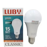 LUBY CLASSIC Lampu Bohlam LED Bulb 15 Watt Cahaya Putih