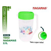 Nagamas TEKO NAGAMAS ES-002 2.1L Super Tebal dengan Desain Bunga dan Tutup Hijau