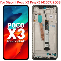Original For Xiaomi POCO X3 Pro LCD Display Screen With Frame 6.67" POCO X3/X3 NFC Display Touch Panel Tested LCD