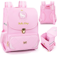 【HELLO KITTY】凱蒂貓日式低年級定型兒童護脊書包 粉色