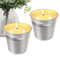 Citronella Candles Indoor 3 Wicks Long Lasting Soy Candle Natural Soy Wax 2pcs Natural Soy Wax Candle For Garden Odor