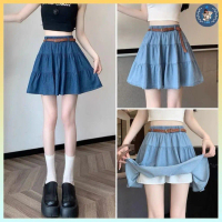 💥[Q075] Chân váy nữ xòe chữ A JEANS LỤA 3 NGĂN có lót trong dáng ngắn xinh xắn và cá tính - L2M (Top
