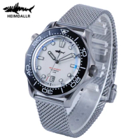 Heimdallr Watch Titanium Sea Ghost NTTD NH35 Automatic Mechanical C3 Luminous Steel Nylon White Black Dial 200M Dive Watches Men