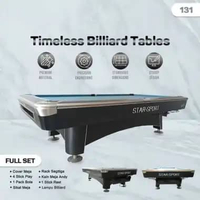 Meja Billiard STAR SPORT Virgo 9 Feet Tipe 131 - Paket Full Set + Laken Andy Type