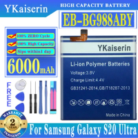 YKaiserin EB-BG988ABY 6000mAh Replacement Battery For Samsung Galaxy S20 Ultra S20Ultra S20U Mobile Phone Batteries