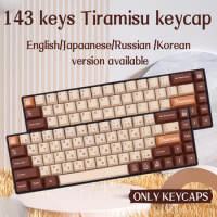 133 Keys Tiramisu Keycaps Cherry Profile PBT Dye Sublimation Mechanical Keyboard Keycap For GMK MX Switch With 64 68 84 87 104