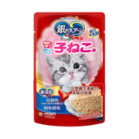 Unicharm Pet 銀湯匙 幼貓餐包鮪魚+鰹魚(60gx 16包/盒)