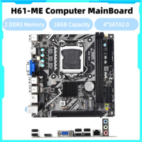 H61-ME Mini ITX Motherboard LGA 1155 Support NVME M.2 and WIFI Bluetooth Ports H61 Placa Mae 1155 Office PC DDR3 Base 1155
