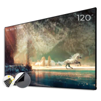 120 Inch ALR UST Projection Screen Ultra Short Throw Ceiling Light Rejecting CLR Fixed Frame Projector Screen