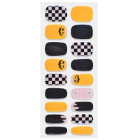 24 Tips Halloween Semi-cured UV Gel Nail Stickers Full Cover Decals Gel Nail Stickers for UV Lamp Nail Art Decorations