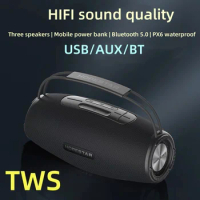 Wireless Bluetooth Speaker HIFI Portable Outdoor Waterproof 35W High-power 2 speakers Subwoofer Surround Sound System MP3 Player