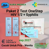 Paket Isi 2 Tes Hiv dan Syphilis Akurat Mandiri l alat test hiv dan sifilis Set SR
