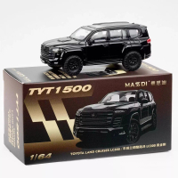 โมเดลรถยนต์ Masdi 1:64 โตโยต้า แวนดครูเซอร์ LC300 สีดำ รุ่นกังดั้ม ดิจิดอลอัลลอย พร้อมตกแต่งเสร็จสมบ
