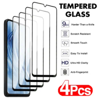 4Pcs Full Tempered Glass For Redmi 12 12C 13C Screen Protector Redmi A1 A2 Plus Note 13 Pro Protective Glas Film