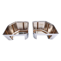 Corcoransu ฝาครอบไฟเลี้ยวมุมโครเมียมแบบพิเศษสำหรับ Toyota Land Cruiser 70 75 76 77 78 79 LC70 LC76 L