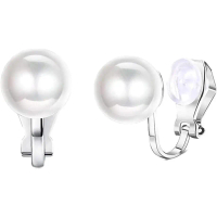 Anting-anting Aloha Simulasi Mutiara Air Tawar dengan Klip Pada Anting-anting Stud
