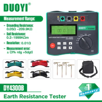 DUOYI DY4300B Digital Earth Tester Ground Resistance Resistance Meg-ohmmeter Soil Resistivity Component Tester 0~209.9KΩ