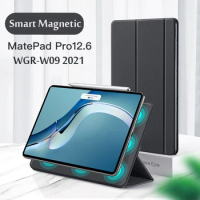 For Huawei MatePad Pro 12.6 Case 2021 Ultra-thin Smart Shell Stand Strong Magnetic Cover for Huawei WGR-W09 Tablet Cases
