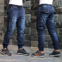 Celana Jogger Cargo Jeans Ripped Pria Strech Skinny Slimfit 3.2