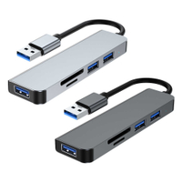 【小婷電腦】HUB-06 USB3.0+USB2.0+SD+TF 五孔集線器 充電傳輸 五合一轉接 分線器